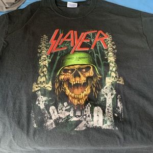 Vintage slayer tee with front And back graphic